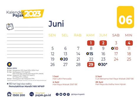 kurs pajak bulan juni 2023